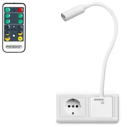 Monzana LED Steckerlampe Timer Dimmbar mit Fernbedienung tageslichtweiß