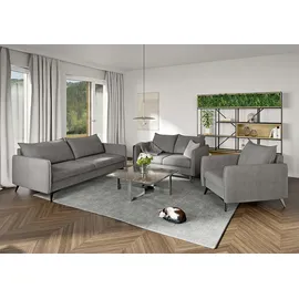 s-style möbel Sessel Azalea Luxusmikrofaser 70 x 70 x 70 cm Grau