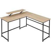 Tectake Eckschreibtisch Melrose Eiche / Braun
