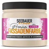 SEEBAUER diy Silikonharz-Fassadenfarbe Orange 300ML für Außen (No. 523 Tangerine Temptation) Selbstreinigende Fassadenfarbe mit Lotuseffekt - Geeignet für Putz, Mauerwerk und Beton