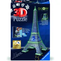 Ravensburger 11591 3D Puzzle 216 Teile Eiffelturm Glow-In-The-Dark Edition