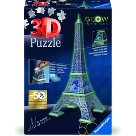 Ravensburger 11591 3D Puzzle 216 Teile Eiffelturm Glow-In-The-Dark Edition