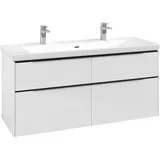 Villeroy & Boch Waschbeckenunterschrank 4 Auszüge 127,2 x 57,9 x 47,8 cm Brilliant White/Volcano Black