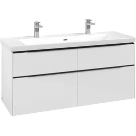 Villeroy & Boch Waschbeckenunterschrank 4 Auszüge 127,2 x 57,9 x 47,8 cm Brilliant White/Volcano Black