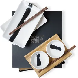 Moritz & Moritz Sushi Geschirr Set 8-tlg. für 2 Personen Schwarz