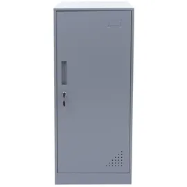 Mendler Schließfachschrank Stahl 90x38x45 cm grau