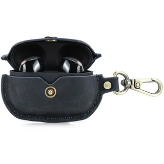 CONTACT'S FAMILY Hülle für Sony WF-1000XM5, Schutzhülle Sony wf-1000xm5, Sony wf-1000xm5 Hülle, Sony wf-1000xm5 Case Leder, Etui Kompatibel mit Sony wf 1000xm5 (Blau)