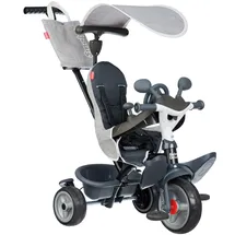 Smoby Baby Driver Grau - 3-in-1 Kinder Dreirad, mitwachsendes Multifunktionsfahrzeug mit Premium Ausstattung, für Kinder ab 10 Monaten