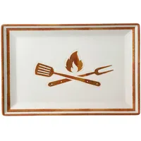 Ritzenhoff & Breker Grillgeschirr Rusty Variante Platte flach 34x23cm Rusty