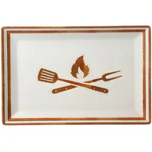 Ritzenhoff & Breker Grillgeschirr Rusty Variante Platte flach 34x23cm Rusty