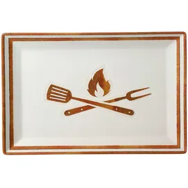 Ritzenhoff & Breker Grillgeschirr Rusty Variante Platte flach 34x23cm Rusty