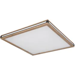 Deckenleuchte Deckenlampe Wohnzimmerlampe LED Holzoptik 3 Lichtmodi 60x60 cm