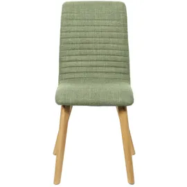 Home Affaire »Arosa Esszimmerstuhl, Polsterstuhl, Küchenstuhl, Speisestuhl, Essstuhl« (Set) 2 Stk.2er-Set, Beine aus Massivholz Eiche oder Buche, mit gestepptem Stoff