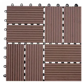 Mendler WPC Bodenfliese Rhone braun 30 x 30 cm 11 St.