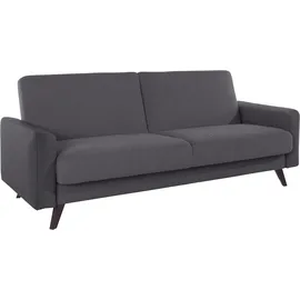 exxpo - sofa fashion 3-Sitzer EXXPO - SOFA FASHION "Samso, elegant und bequem, toller Sitzkomfort, Schlafsofa", braun, B:222cm H:89cm T:93cm, Sofas, Kippcouch, inklusive Bettfunktion und Bettkasten, Komfortsitzhöhe 49cm