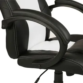 TRESKO Racing Chefsessel Drehstuhl schwarz/weiß