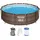BESTWAY Steel Pro Max Frame Pool Set 366 x 100 cm rattanoptik inkl. Filterpumpe + Poolleiter
