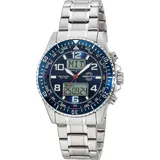 Master Time MTGA-10922-32M Herrenuhr Funk Super Power Stahl/Blau mit 2 Bändern