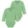 normani Outdoor Sports 2er Pack Doppelpack Baby-Body Merino Wickelbody in Grün | Gr.: 74