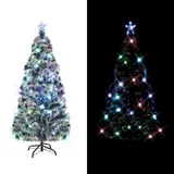 vidaXL Vorbeleuchteter Weihnachtsbaum Grün 210 cm
