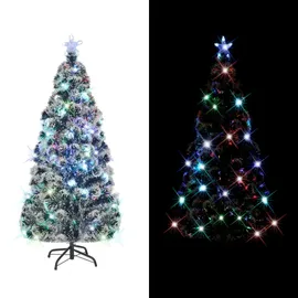 vidaXL Vorbeleuchteter Weihnachtsbaum Grün 210 cm