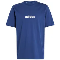 adidas Essentials Linear Single Jersey T-Shirt Dark Blue / White 2XL