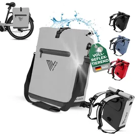 MIVELO Fahrradtasche 3in1 jeansblau