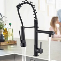 küchenarmatur Ausziehbar Mischbatterie schwarz Einhand Küche Wasserhahn Brause