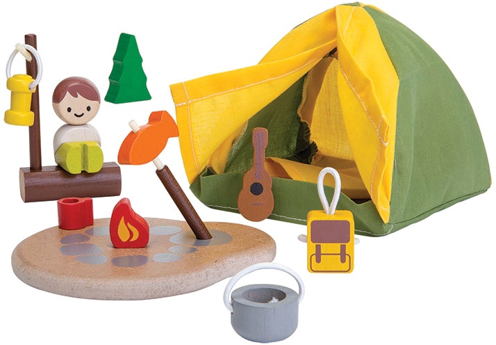 Spielwelt Camping 14-Teilig Aus Holz