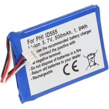 AccuCell Akku passend für den Akku PHILIPS ID555, ID5551B/38, ID5552B/38