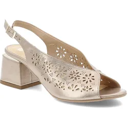 Goldene Sandalen Armodo Absatzschuhe, 40
