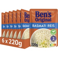 BEN’S ORIGINAL Ben's Original Express Reis Basmatireis, 6 Packungen (6 x 220g)