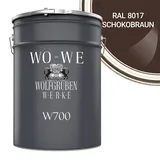 WO-WE Bodenversiegelung Betonfarbe Bodenfarbe Bodenbeschichtung W700, 1-10L, Seidenglänzend braun