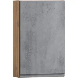 WELLTIME Hängeschrank "Sölden", grau (oxid beton), B:40cm H:64cm T:20cm, MDF, Schränke, Hängeschrank