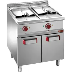 Gastro Elektro-Fritteuse Doppelbecken je 13l Standgerät Fritteuse 18 kw