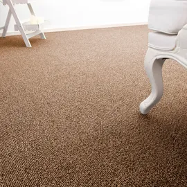 Andiamo Teppichboden ANDIAMO "Carlos, Feinschlinge, Gesamthöhe 6,5 mm, Made in Netherlands", mokka, B:200cm L:300cm, Polypropylen, Teppiche, melierte Optik, Breite 200, 400 cm oder 500 cm, strapazierfähig