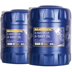 2x20 Liter Mannol 2-takt Plus Motoröl/ Mischöl Teilsynthetisch/ 2t Öl: