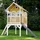 Axi Spielhaus Laura 318 x 272 x 191 cm Braun und Weiß mit Rutsche Grau