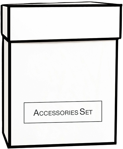 White & Black Accessoire Set in Kartonage X 50