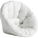 Karup Design Gartensessel Nido outTM, Loungesessel, Hocker, Chillsessel, Relaxsessel (B/H/T ca: 95x70x100cm - in mehreren Farben), Outdoor geeignet, Schmutz- und Wasserabweisend, Made in Europe beige|weiß