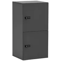 MÖBELPARTNER Spind Locked anthrazit 159258, 2 Schließfächer 45,4 x