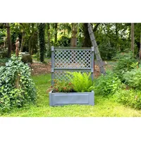 KHW Pflanzkasten mit Spalier 100 x 43 x 140 cm Grau
