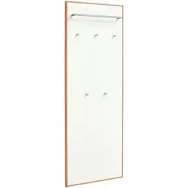 VOSS MÖBEL Garderobenpaneel V100 Lack Weiß, Braun Weiß / Eiche