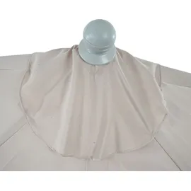 Mendler Parla 285 x 145 cm creme halbrund Gestell Alu inkl. Ständer