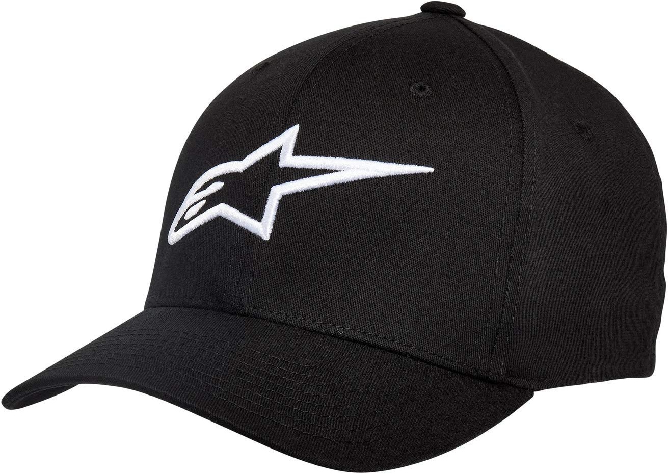 Alpinestars Ageless Curve - Unisex Baseball Cap, Kappe für Herren und Damen, Sportkappe rundum geschlossen, Black/White, L-XL