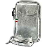FLORENCE Umhängetasche Leder Silber