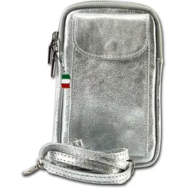 FLORENCE Umhängetasche Leder Silber