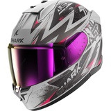 SHARK Shark, Integraler Motorradhelm D-SKWAL 3 Blast-R Matt Grey / Purple SVK, M