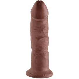 KING COCK Dildo 23 cm mit Saugnapf - Braun
