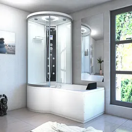 AcquaVapore Kombination Badewanne Dusche K55-R01 Duschtempel 100x170 cm